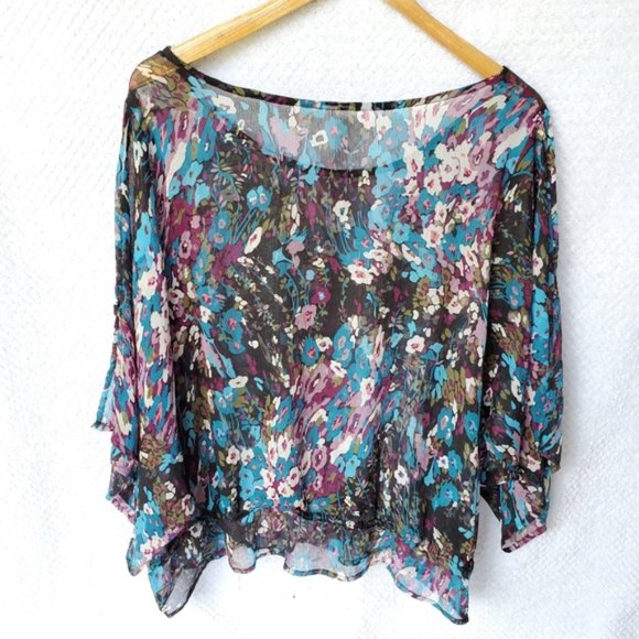 Warehouse One Cold Shoulder Blouse Size XXXL - Picture 3 of 6
